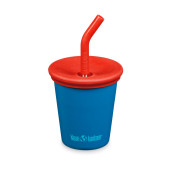 Детский стакан одностенный с трубочкой Kid Cup Straw Lid Mykonos Blue, 296 мл