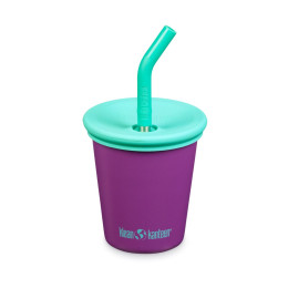 Детский стакан одностенный с трубочкой Kid Cup Straw Lid Sparkling Grape, 296 мл 