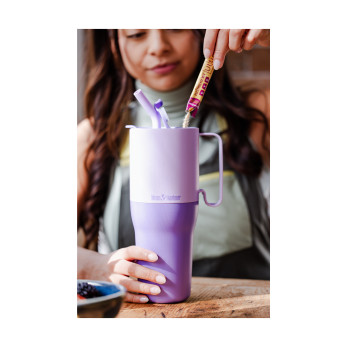 Термостакан Klean Kanteen Rise Tumbler Straw Lid Orchid Bloom, 1065 мл