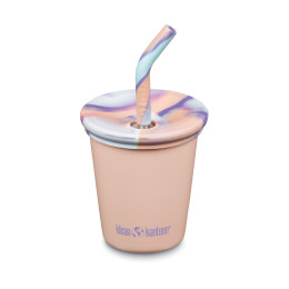 Детский стакан с трубочкой Klean Kanteen Kid Cup Straw Lid Peach Parfait, 296 мл